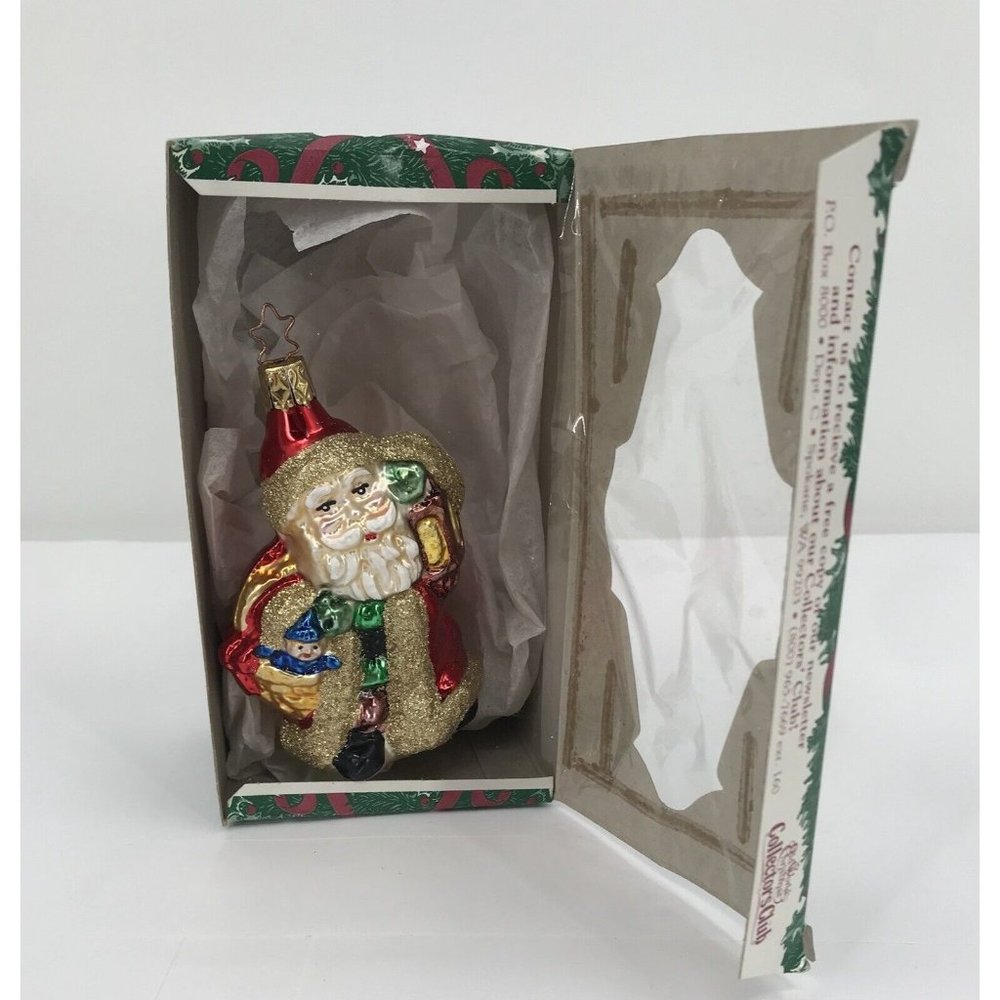 Vintage 1997 Old World Santa Christmas Ornament‎ in box Signed